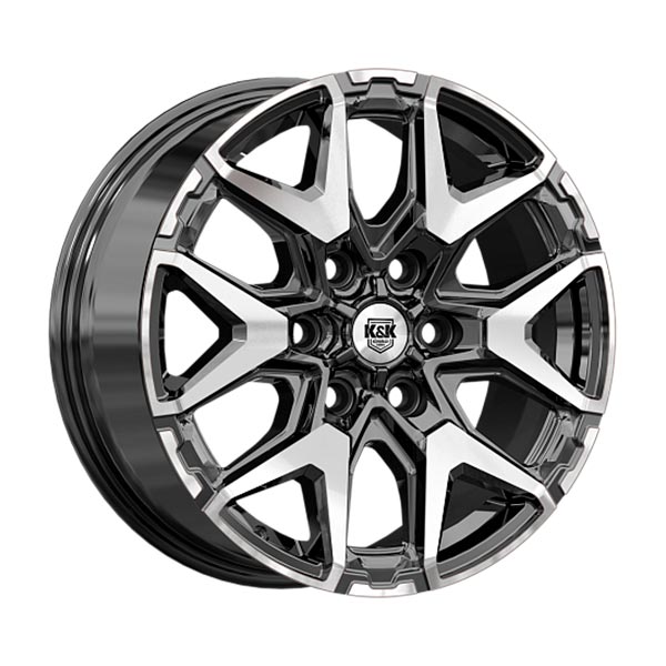 Диски КиК КиК ГАНГУТ 7,5xR18 6x139,7 100,1 36 алмаз_черный